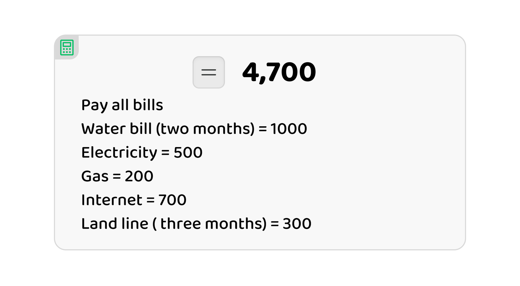 Memory Chat Calculation Memory Box UI preview