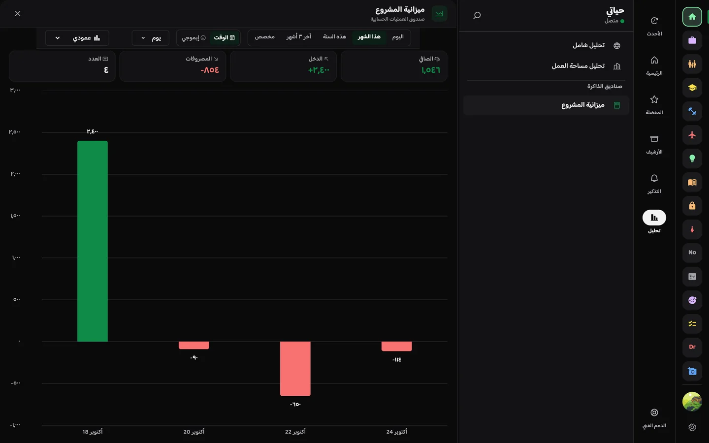 Memory Chat desktop preview - تقارير التحليل