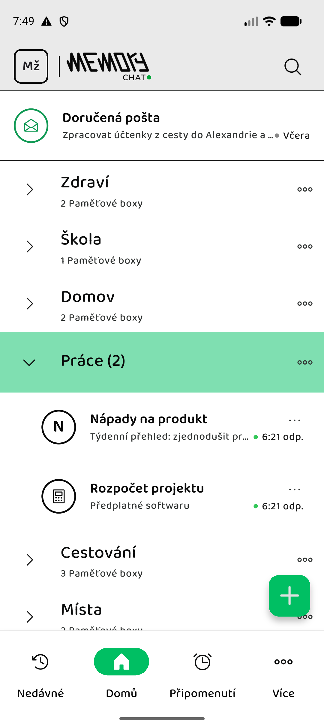 Memory Chat preview - Home